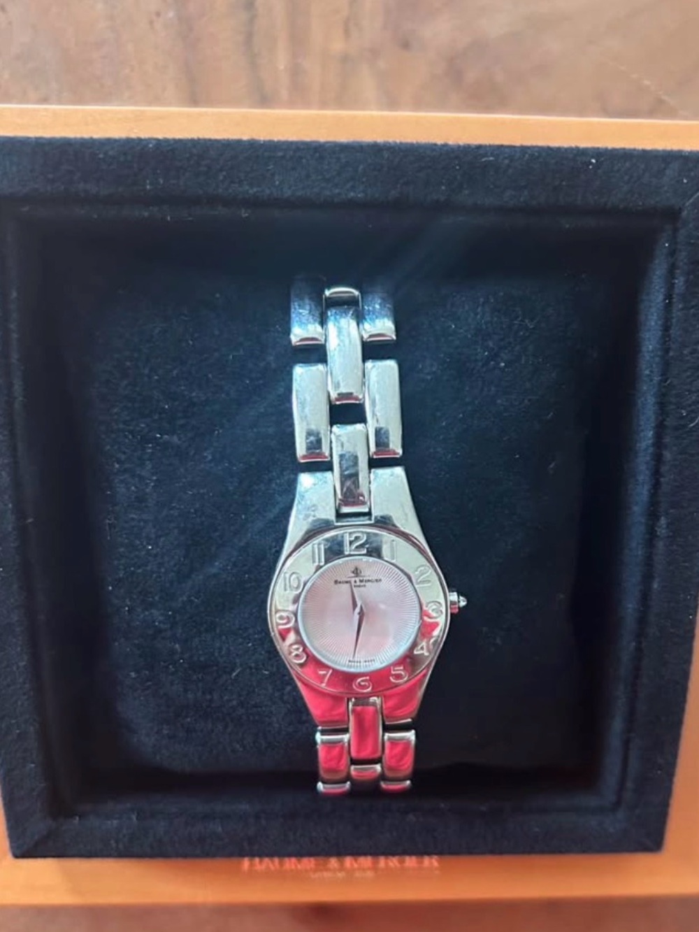 Ladies Beaume Mercier Silver Stainless Steel Bracelet Watch - Classic Round Dial